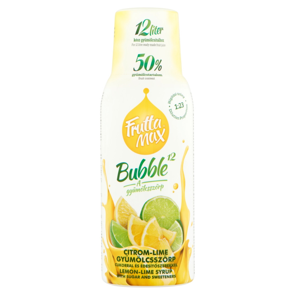 FruttaMax Zitrone-Limette Sirup 500ml, Bubble 50% Fruchtanteil