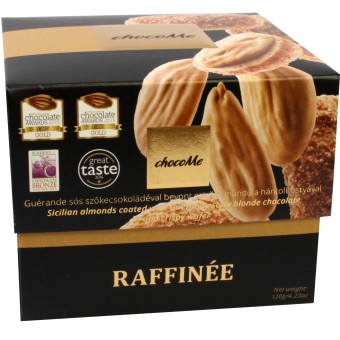 chocoMe Raffinée - Sizilianische Mandeln mit Guérande Salz verfeinerte blonde Schokolade überzogen
