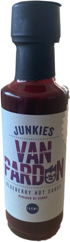 Junkies - Van Pardon! 100ml, kein Parton Heidelbeer-Hot-Sauce (Limitierte Auflage!)