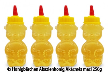 SPAR SET 4x 250g (1kg) "Honigbärchen Akazienhonig, ungarischer Honig