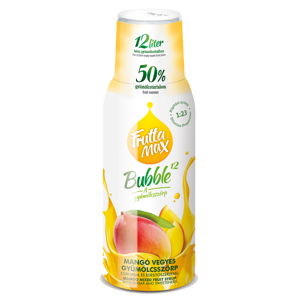FruttaMax Mango Sirup 500ml, Bubble 50% Fruchtanteil
